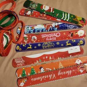 Christmas Slap Bracelets and Wristbands Set
